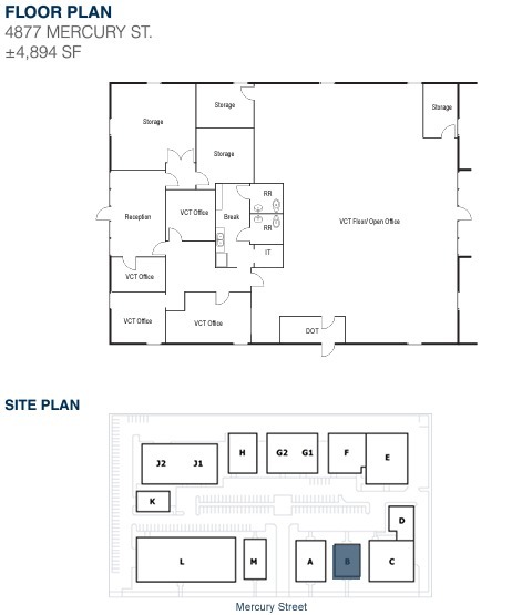 4877 Mercury St, San Diego, CA for lease Floor Plan- Image 1 of 1