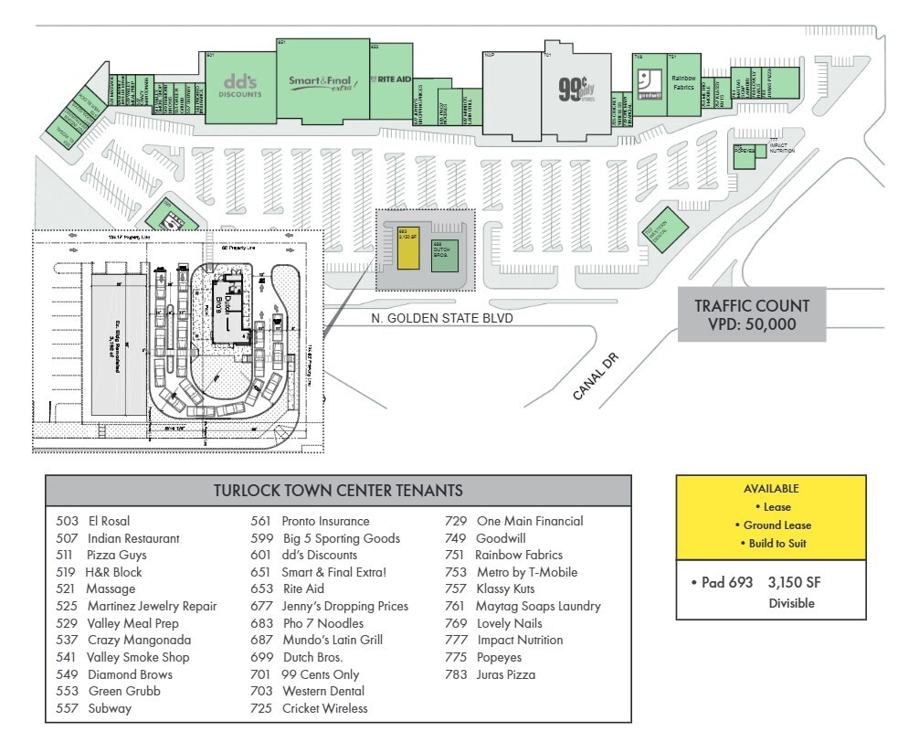 503-795 N Golden State Blvd, Turlock, CA for lease Site Plan- Image 1 of 1