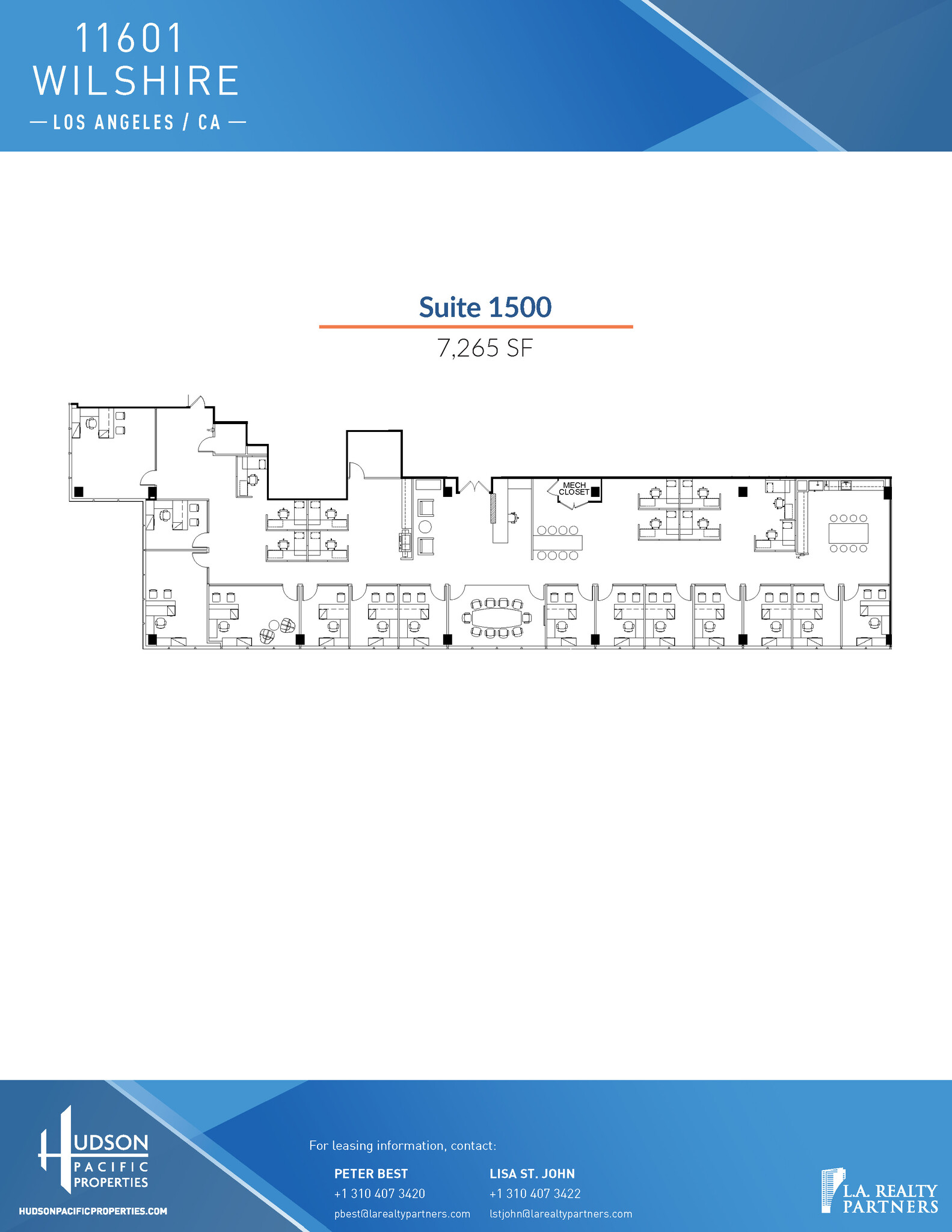 11601 Wilshire Blvd, Los Angeles, CA for lease Floor Plan- Image 1 of 7