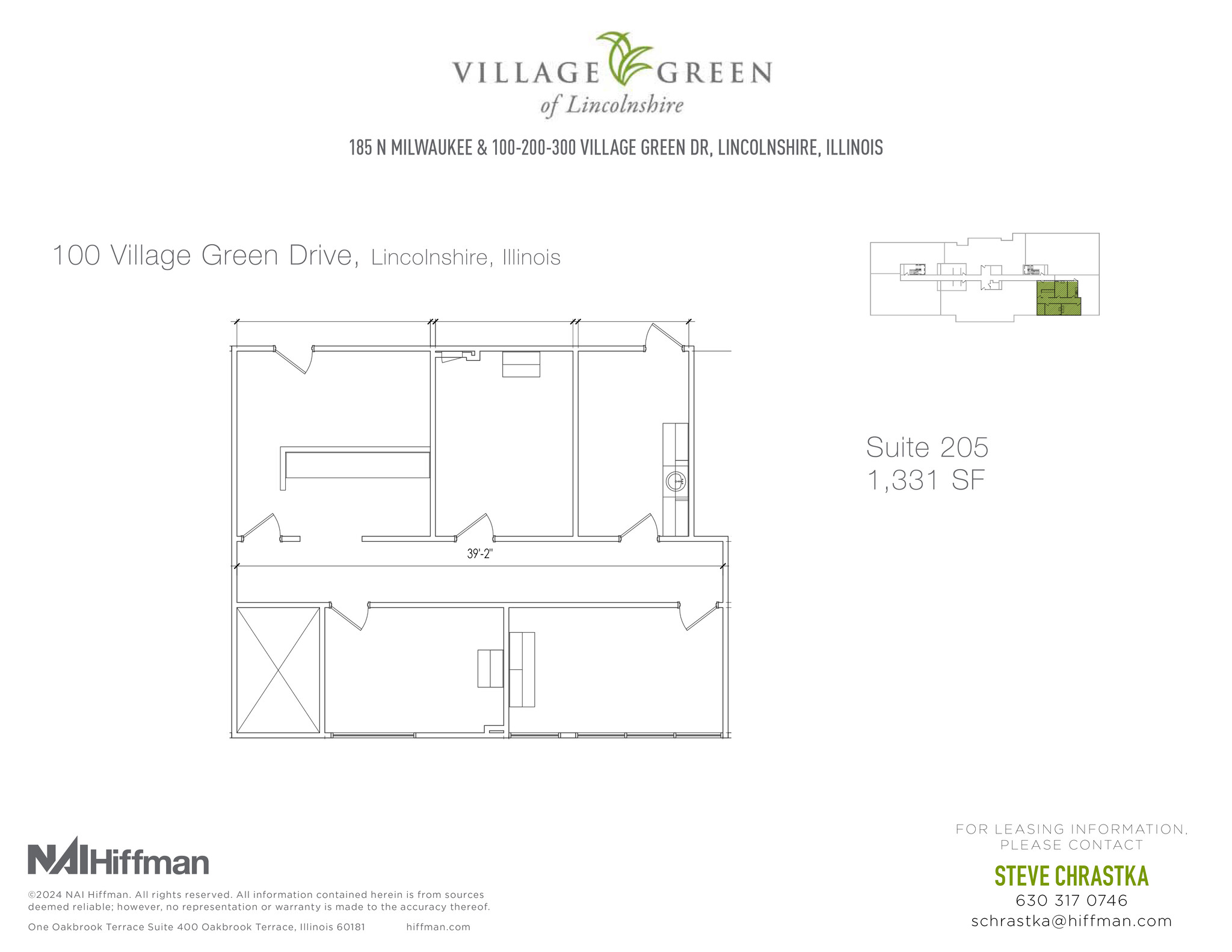 200 Village Green Dr, Lincolnshire, IL for lease Floor Plan- Image 1 of 2