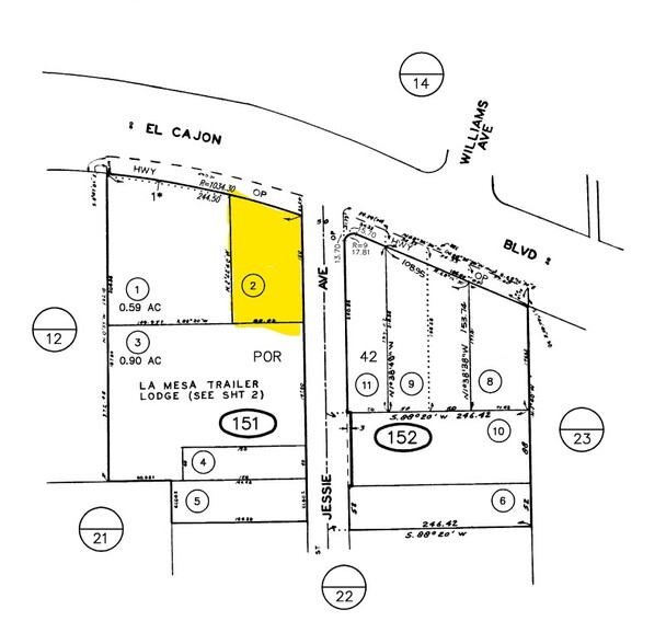 7393 El Cajon Blvd, La Mesa, CA for sale - Plat Map - Image 3 of 3