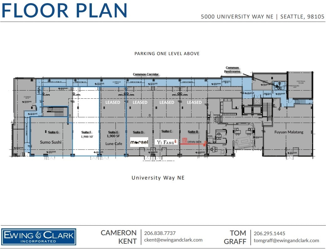 5000 University Way NE, Seattle, WA for lease Floor Plan- Image 1 of 1