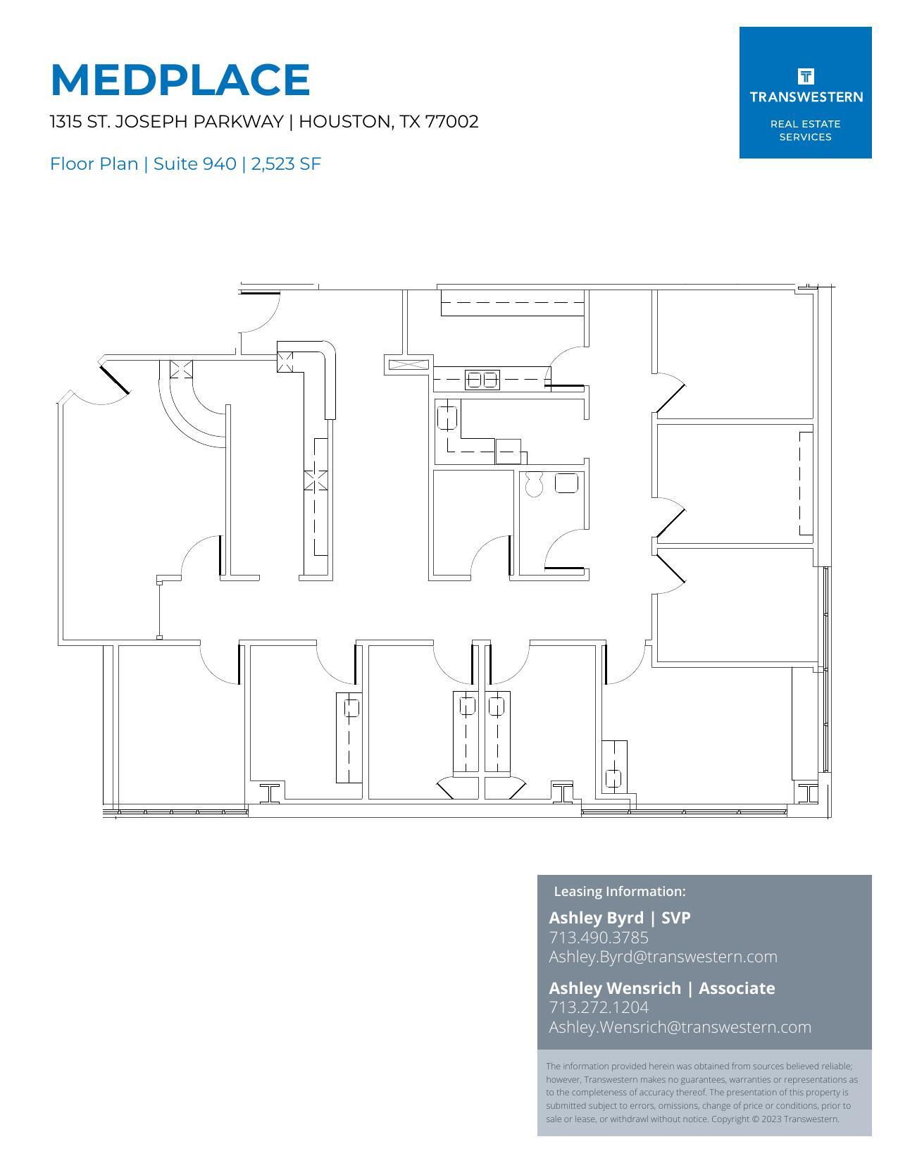 1315 St Joseph Pky, Houston, TX for lease Floor Plan- Image 1 of 1