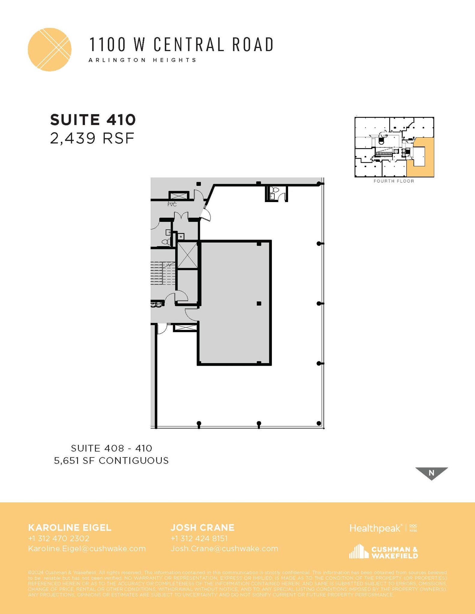1100 W Central Rd, Arlington Heights, IL for lease Floor Plan- Image 1 of 2