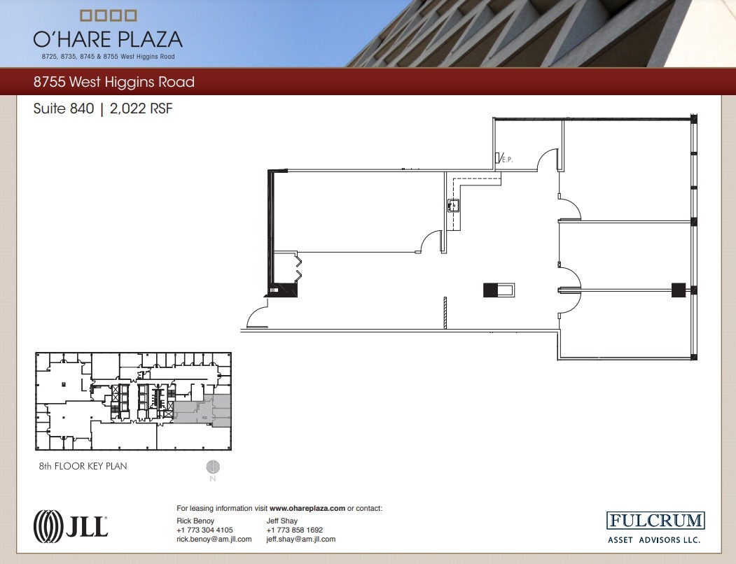 8725 W Higgins Rd, Chicago, IL for lease Floor Plan- Image 1 of 1