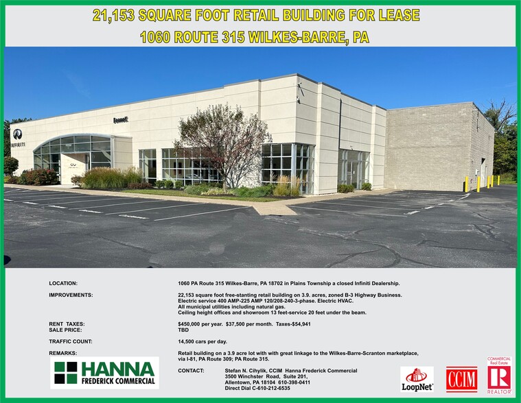 1060 PA-315 Rt, Wilkes Barre, PA for lease - Building Photo - Image 1 of 2