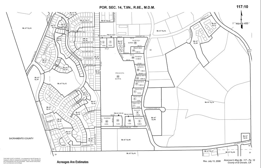Golden Foothill Pky, El Dorado Hills, CA for sale - Plat Map - Image 3 of 3