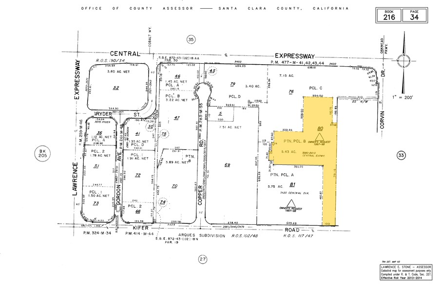 3380 Central Expy, Santa Clara, CA for lease - Plat Map - Image 3 of 3