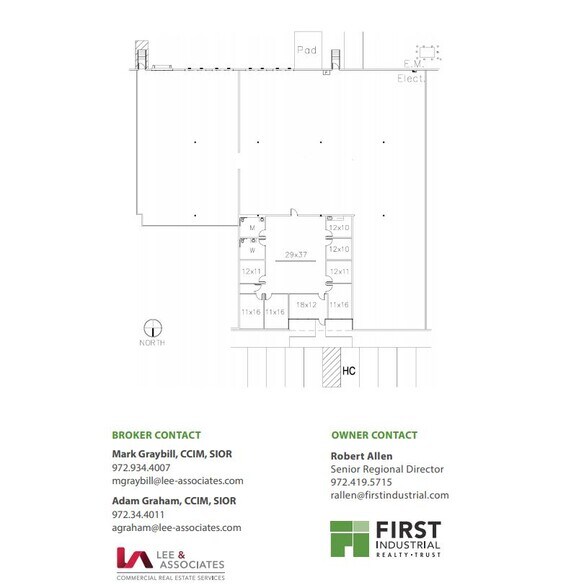 2015 McKenzie Dr, Carrollton, TX for lease - Floor Plan - Image 2 of 3