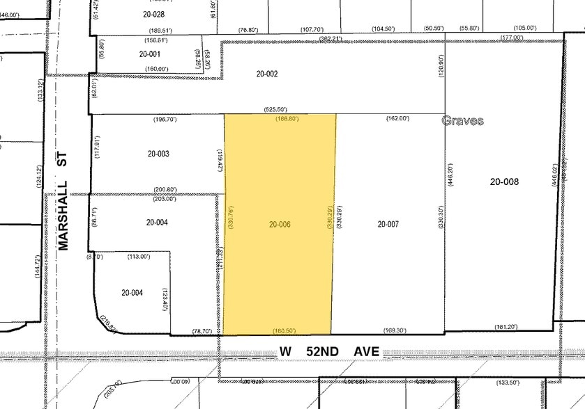 6385-6425 W 52nd Ave, Arvada, CO for lease - Plat Map - Image 2 of 15