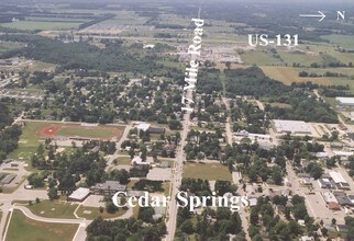 151-155 S Main St, Cedar Springs, MI - AERIAL map view