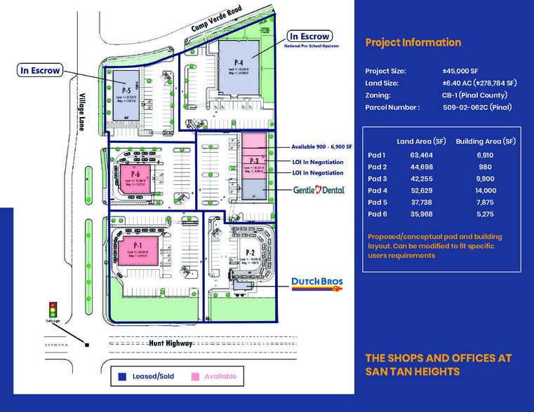 SW Hunt Hwy & Village Ln, Queen Creek, AZ for sale - Site Plan - Image 1 of 4