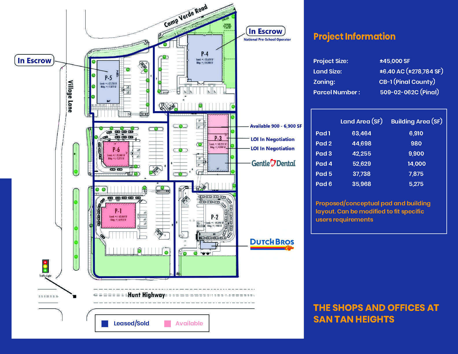 SW Hunt Hwy & Village Ln, Queen Creek, AZ for sale Site Plan- Image 1 of 5