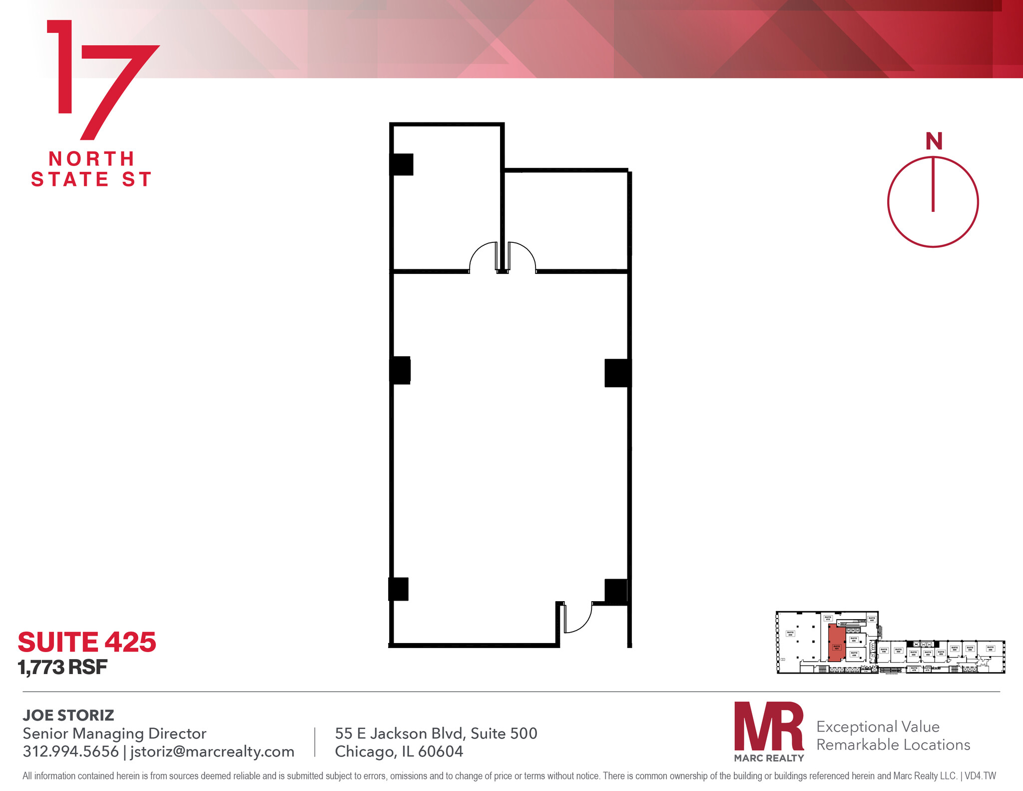 17 N State St, Chicago, IL for lease Floor Plan- Image 1 of 4