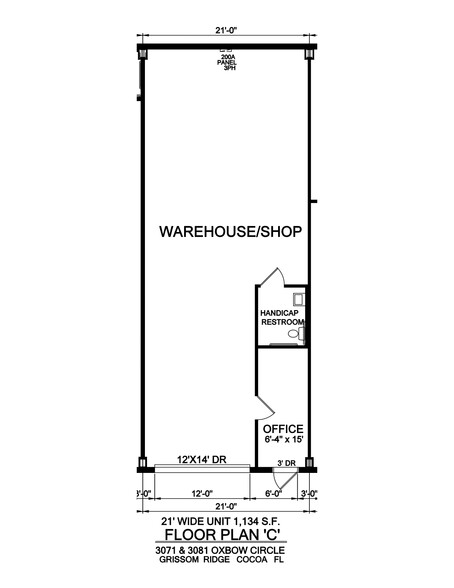 3081 Oxbow Cir, Cocoa, FL for lease - Floor Plan - Image 3 of 5