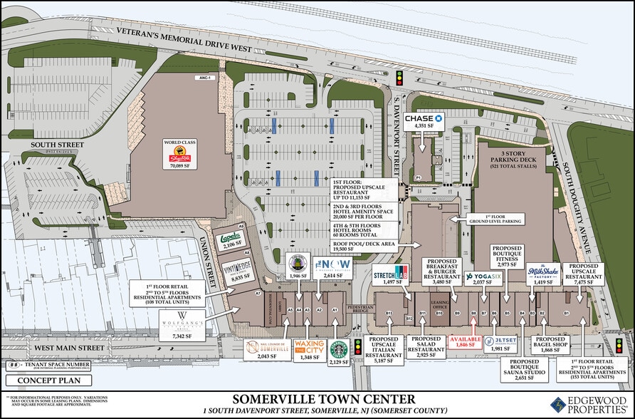 100 Veterans Memorial Dr W, Somerville, NJ for lease - Site Plan - Image 2 of 8