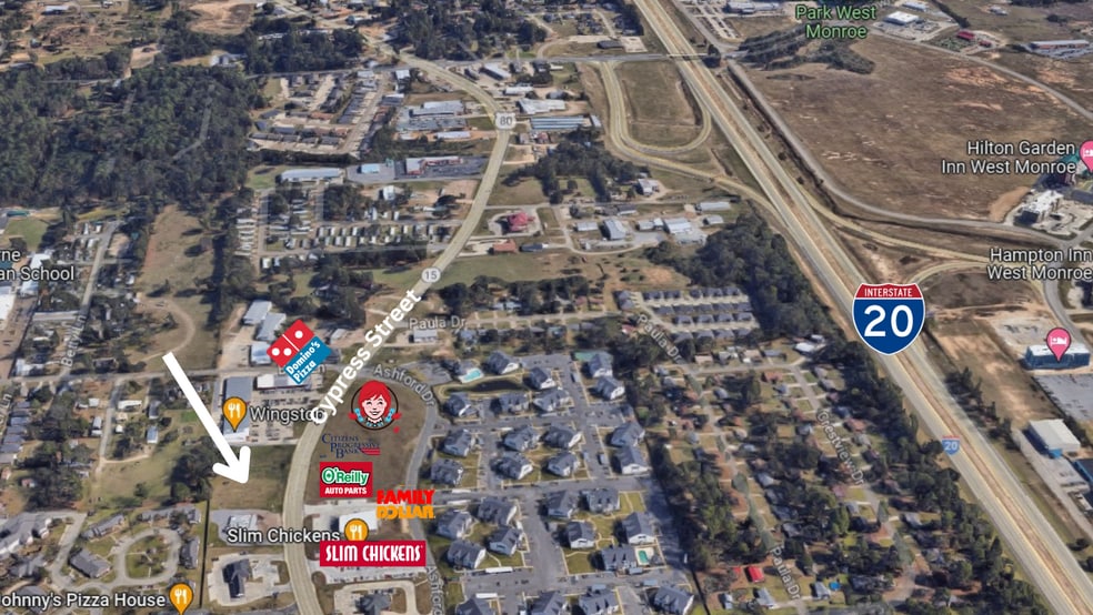 0 Cypress St, West Monroe, LA for sale - Aerial - Image 3 of 3