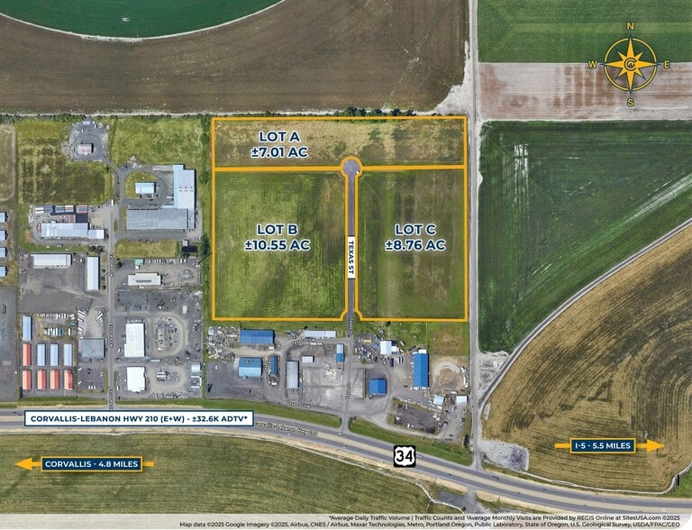 33901-34027 Texas St SW, Albany, OR for sale - Aerial - Image 2 of 3