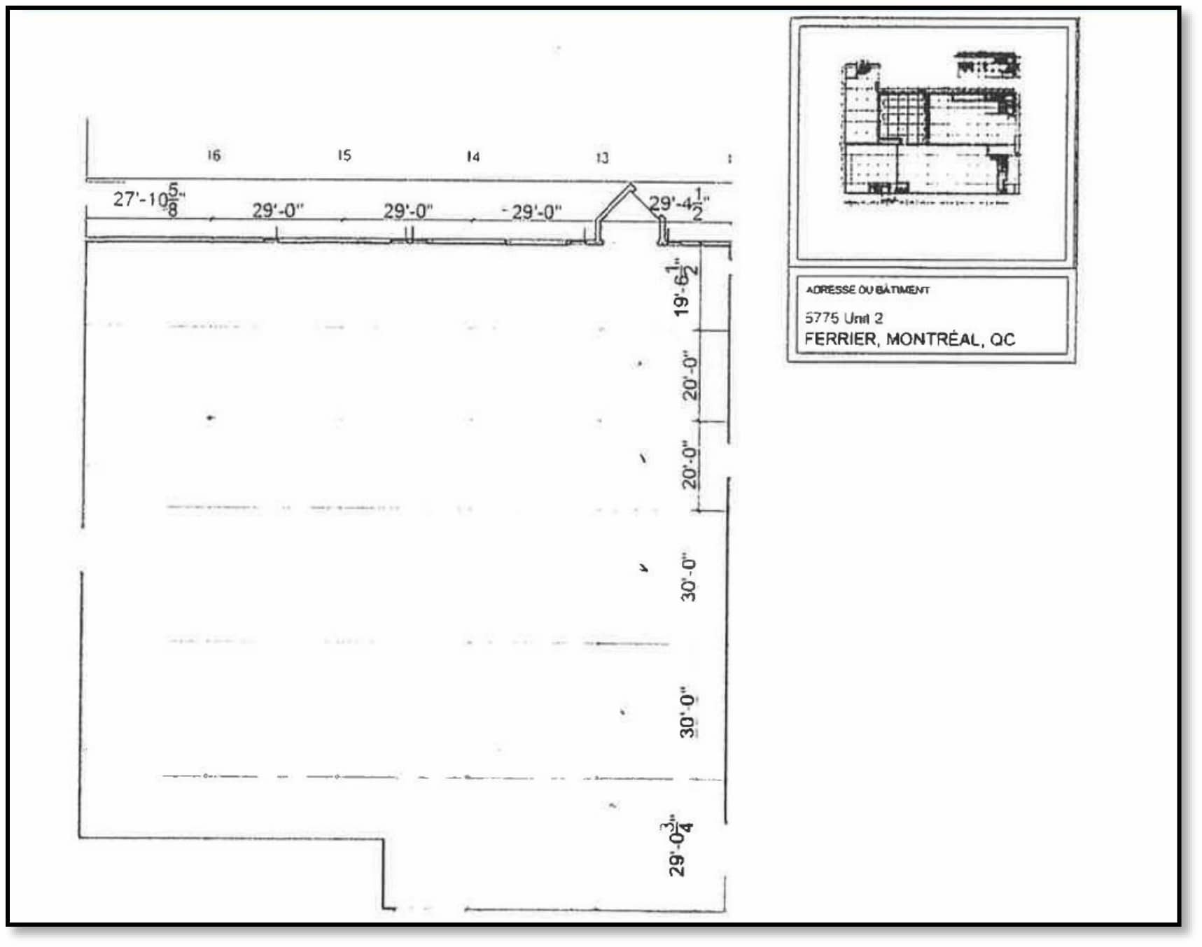 5775 Rue Ferrier, Mont-Royal, QC for lease Floor Plan- Image 1 of 2