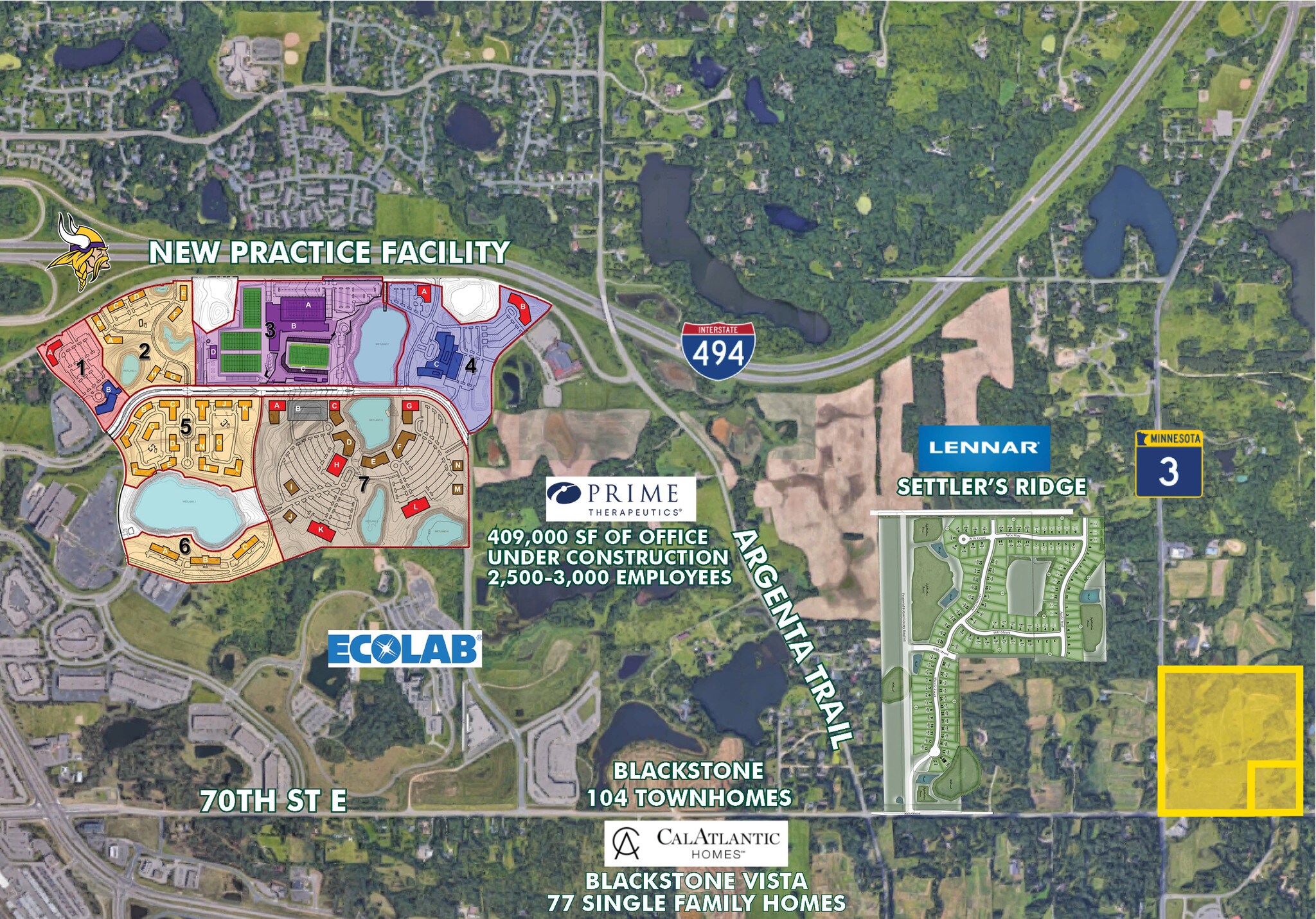 70th St, Inver Grove Heights, MN for sale Aerial- Image 1 of 1