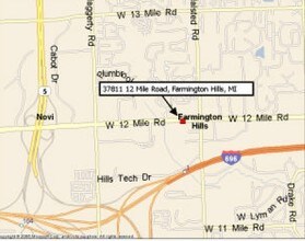 37811 W 12 Mile Rd, Farmington, MI - AERIAL  map view