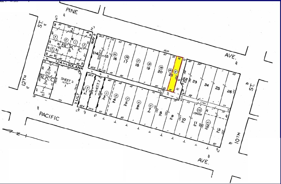 1041-1043 Pine Ave, Long Beach, CA for lease - Plat Map - Image 3 of 37
