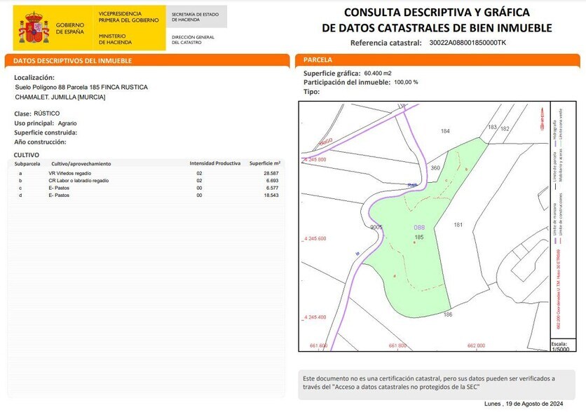 Land in Jumilla for sale - Building Photo - Image 2 of 3