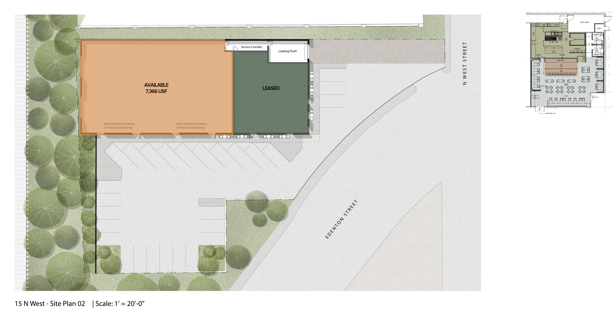15 N West St, Raleigh, NC for lease Site Plan- Image 1 of 3