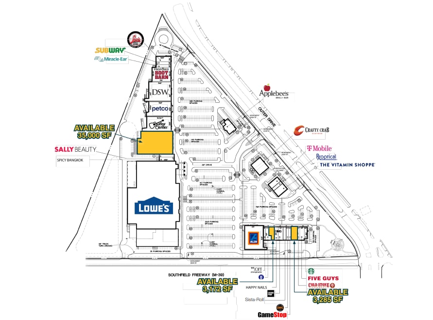 23111-23233 Outer Dr, Allen Park, MI for lease Site Plan- Image 1 of 1