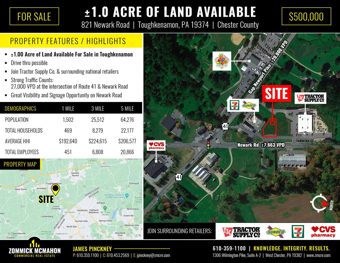 821 Newark rd, Toughkenamon, PA 19374 Land for Sale