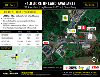 More details for 821 Newark rd, Toughkenamon, PA - Land for Sale