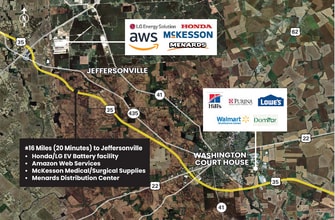 3000 Kenskill Ave, Washington Court House, OH - AERIAL  map view