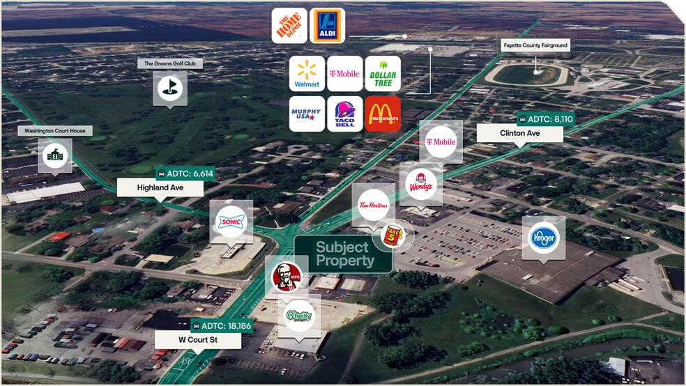 380 Court st, Washington Court House, OH for sale - Aerial - Image 2 of 3