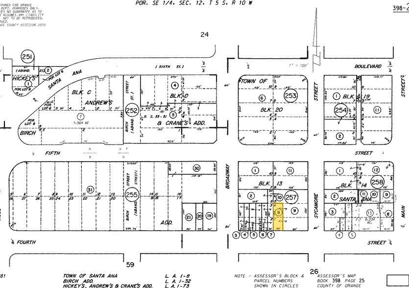 209-211 W 4th St, Santa Ana, CA for sale - Plat Map - Image 1 of 1