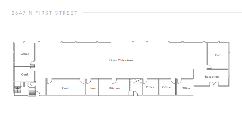 2674 N 1st St, San Jose, CA for lease Floor Plan- Image 1 of 4