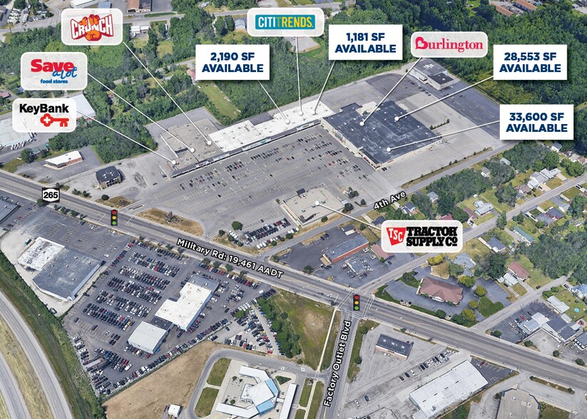 2409-2429 Military Rd, Niagara Falls, NY for lease - Aerial - Image 2 of 7