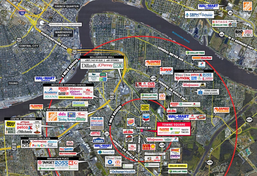 601 Terry Pky, Gretna, LA for lease - Aerial - Image 2 of 7