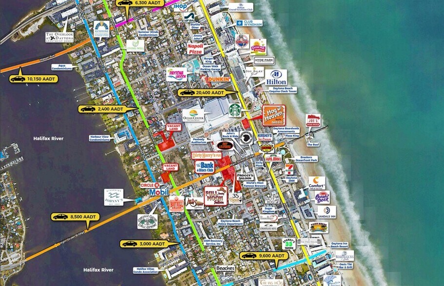 Main Street Daytona Beach portfolio of 5 properties for sale on LoopNet.com - Aerial - Image 2 of 9