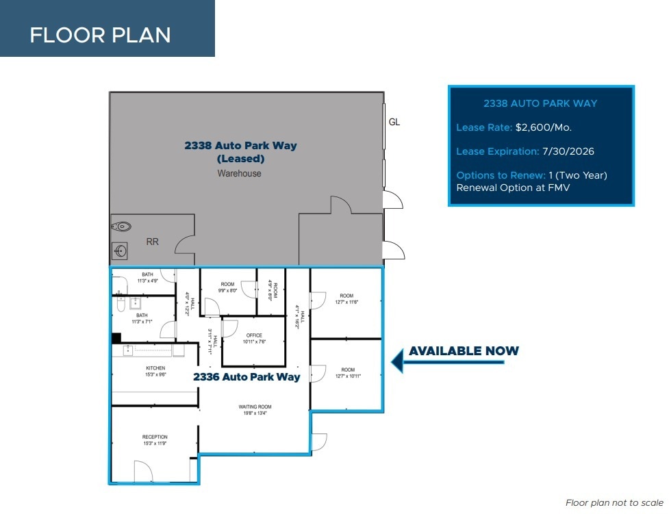 2336-2338 Auto Park Way, Escondido, CA for lease Floor Plan- Image 1 of 1