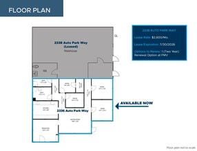2336-2338 Auto Park Way, Escondido, CA for lease Floor Plan- Image 1 of 1