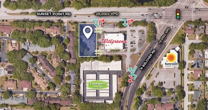 2185 Sunset Point Rd, Clearwater, FL - AERIAL  map view