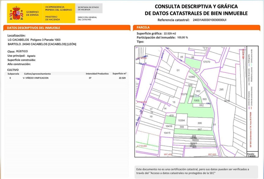 Calle de San Bartolo, 1062, Cacabelos, León for sale - Building Photo - Image 2 of 7