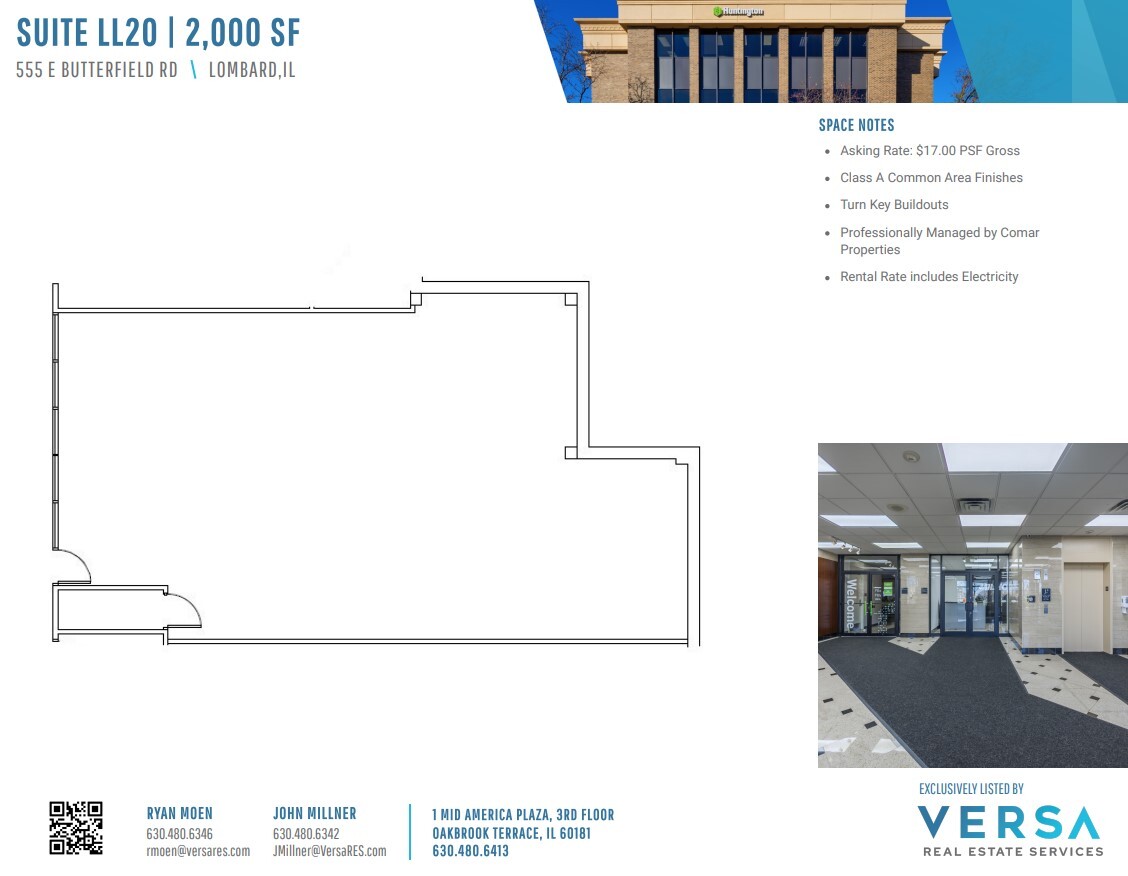 555 E Butterfield Rd, Lombard, IL for lease Floor Plan- Image 1 of 1