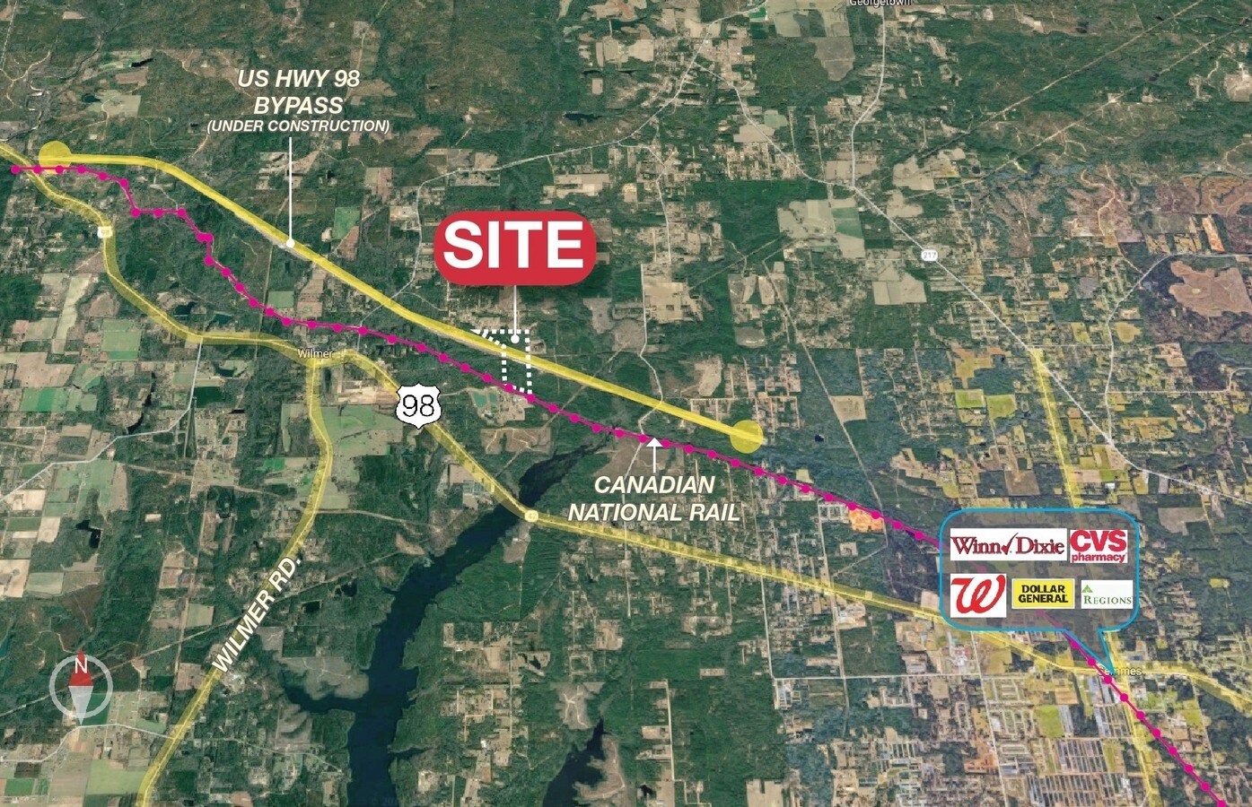 Highway 98 Bypass, Wilmer, AL 36587 Land for Sale