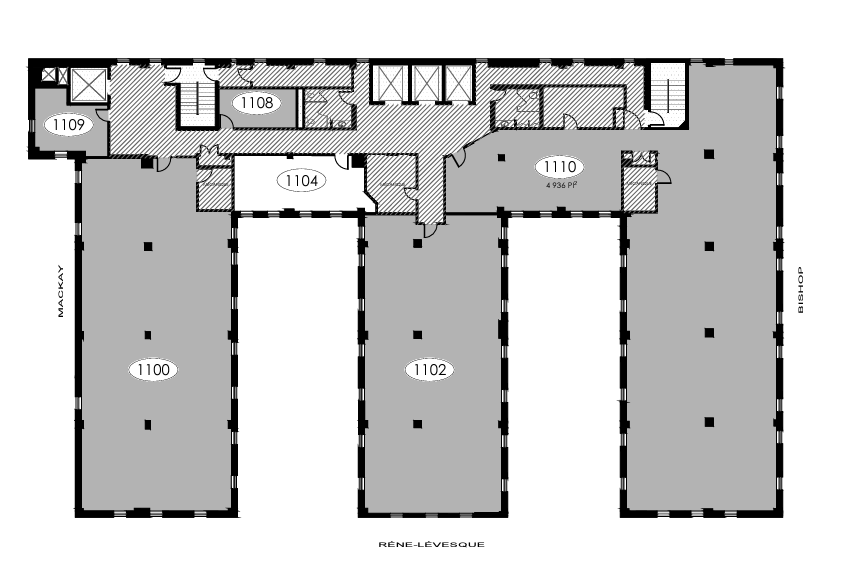 1425 Boul René-Lévesque O, Montréal, QC for lease Floor Plan- Image 1 of 1