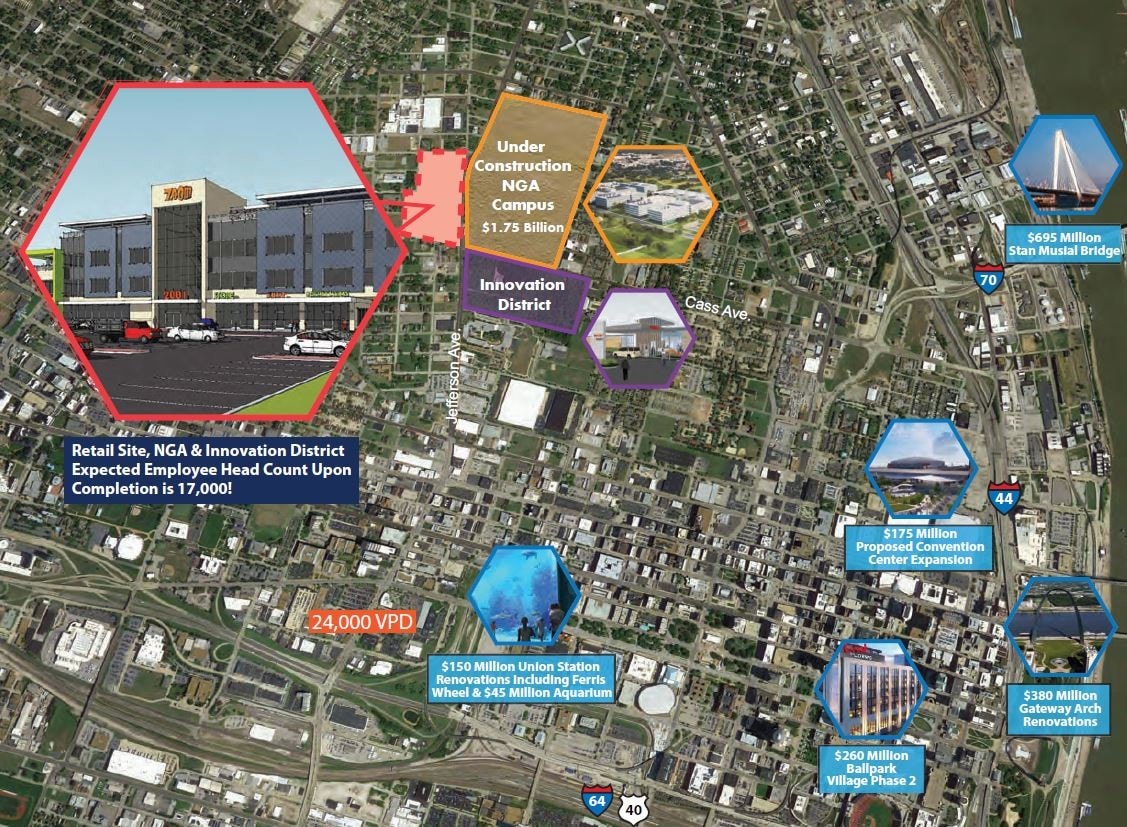 Jefferson & Cass Avenue St, Saint Louis, MO, 63106 Retail Space For