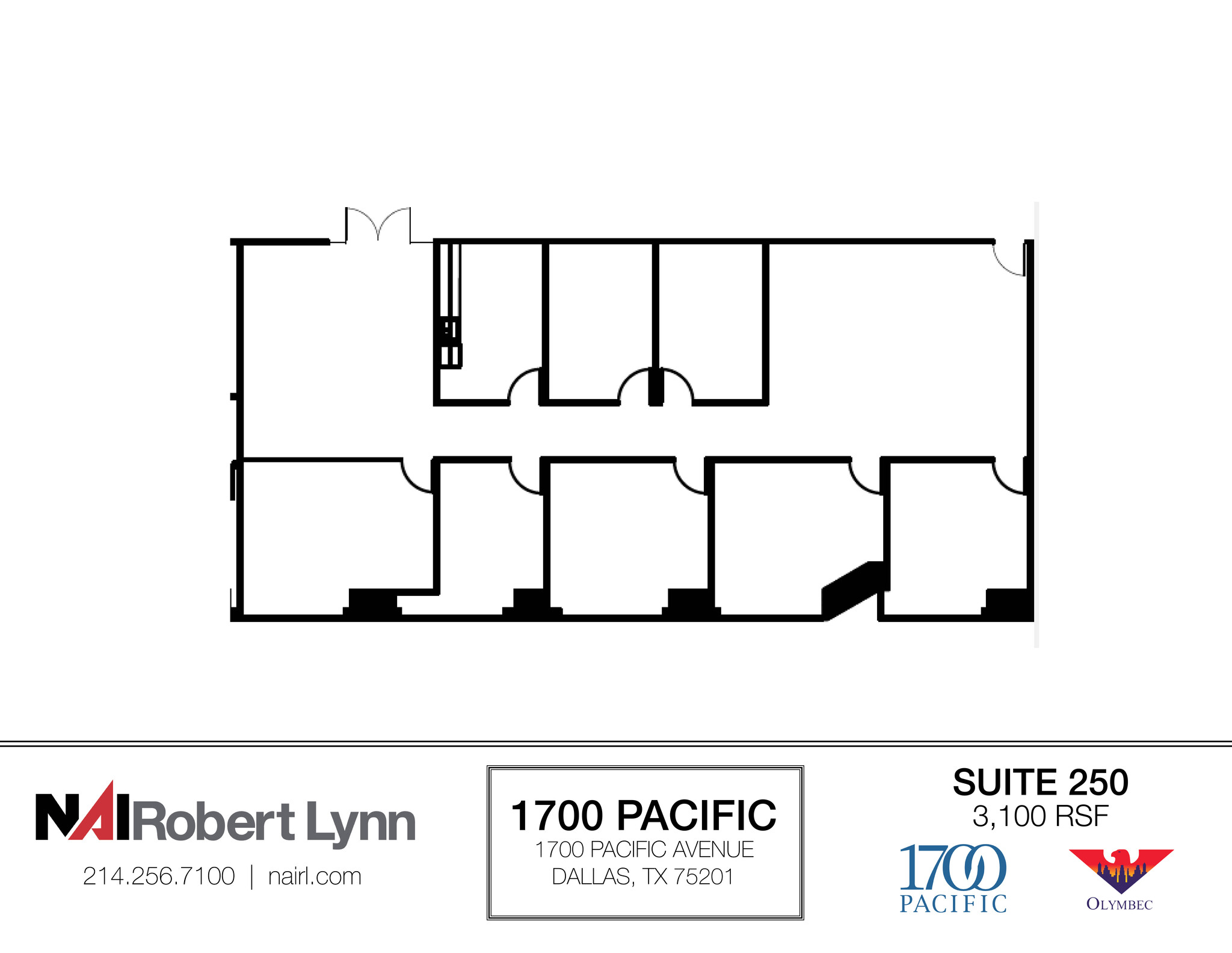 1700 Pacific Ave, Dallas, TX for lease Floor Plan- Image 1 of 2