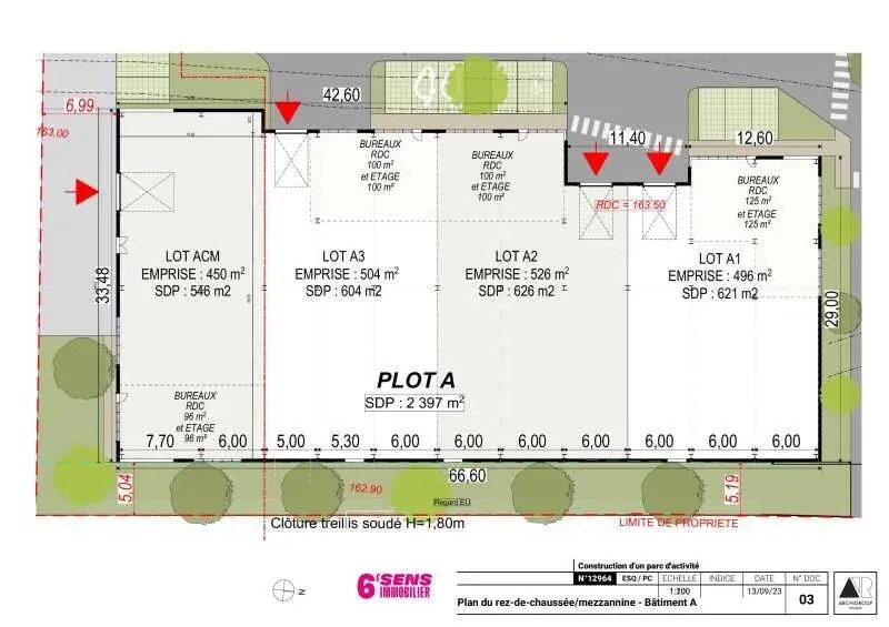Office in OULLINS-PIERRE-BÉNITE for lease Floor Plan- Image 1 of 7