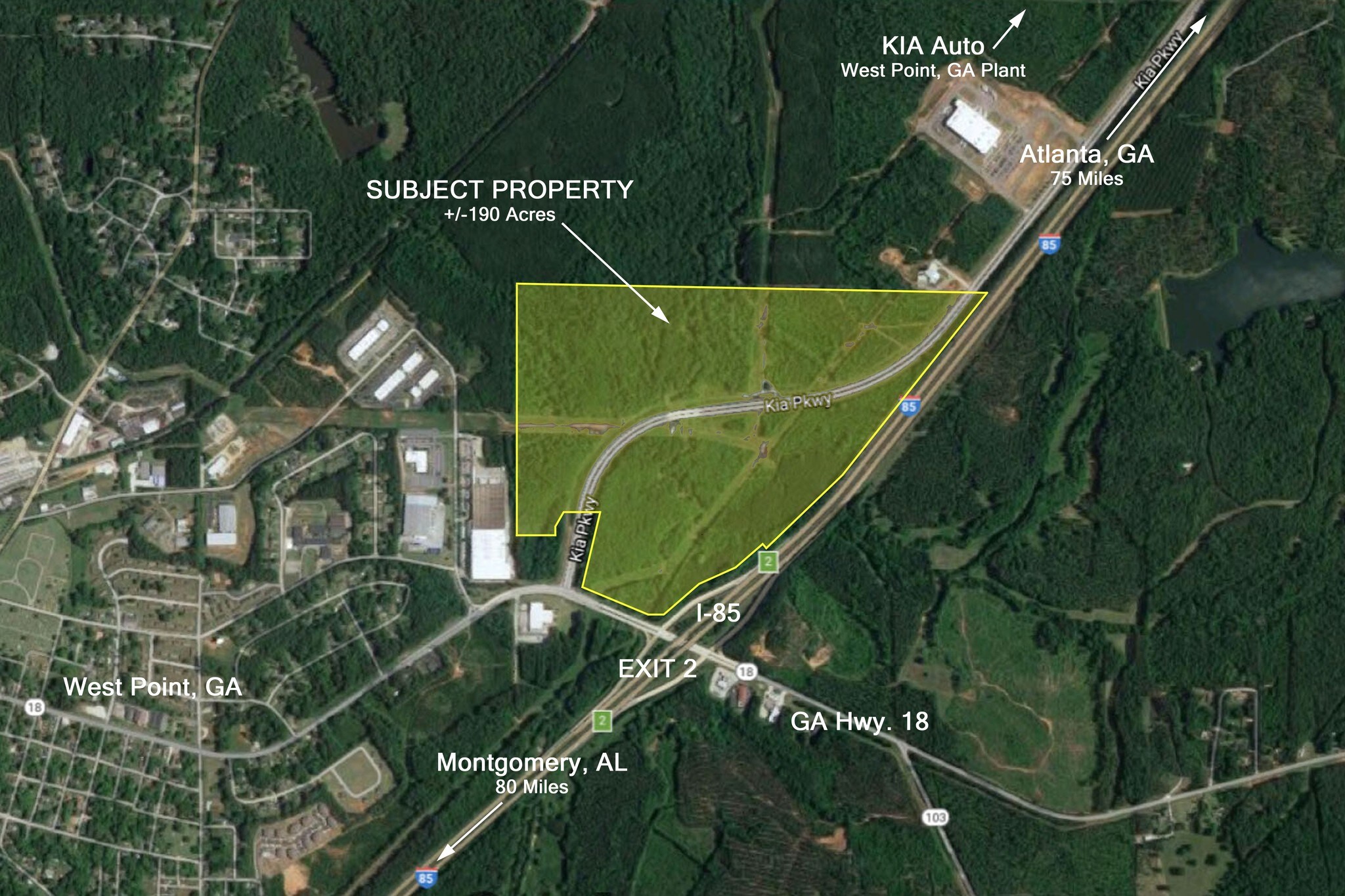 Kia Pkwy, West Point, GA for sale Aerial- Image 1 of 1