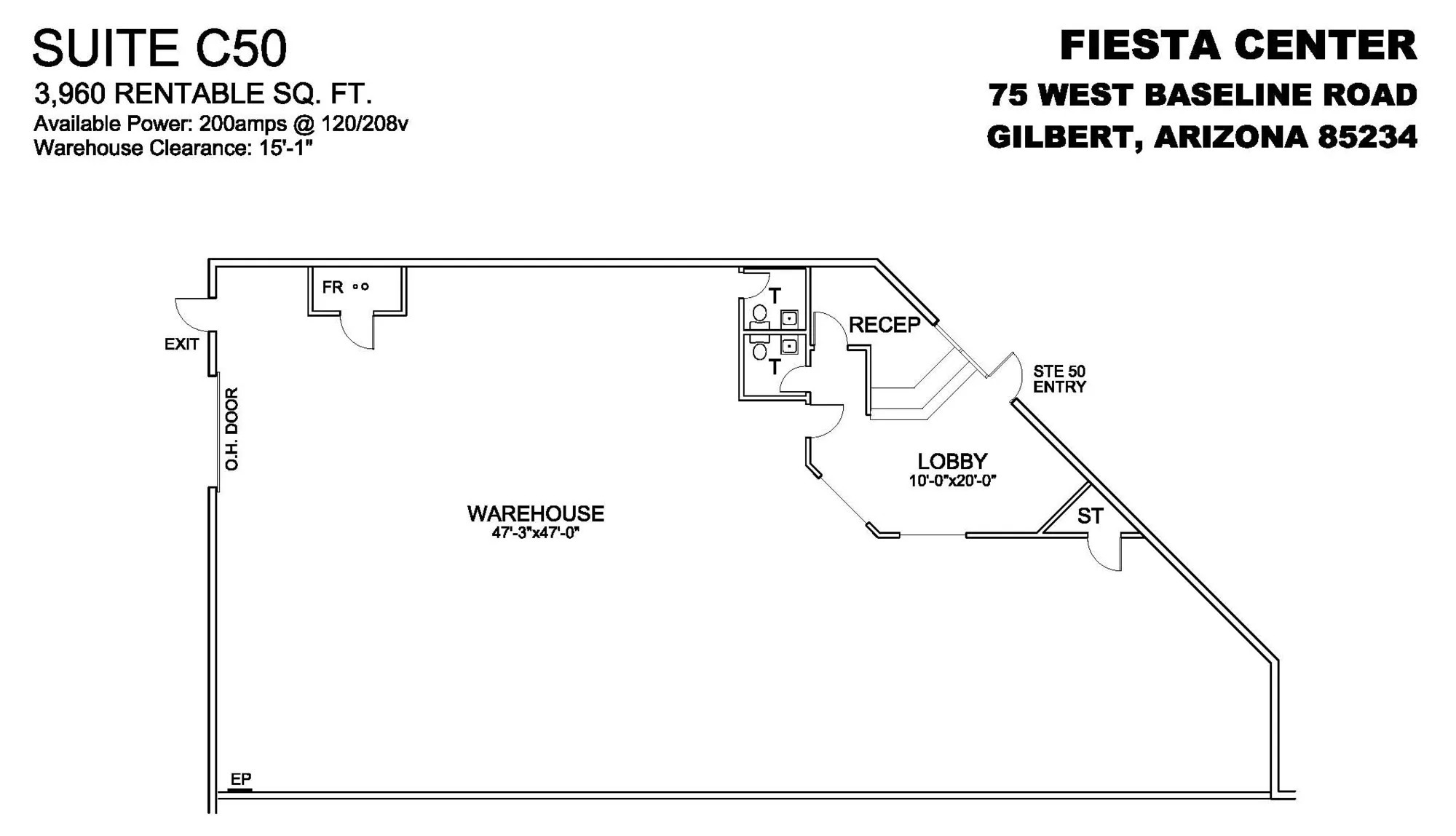 75 W Baseline Rd, Gilbert, AZ for lease Floor Plan- Image 1 of 1